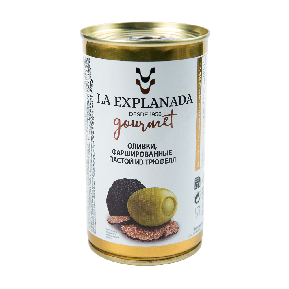 Изображение товара Оливки La Explanada с Пастой из Трюфеля 350г
