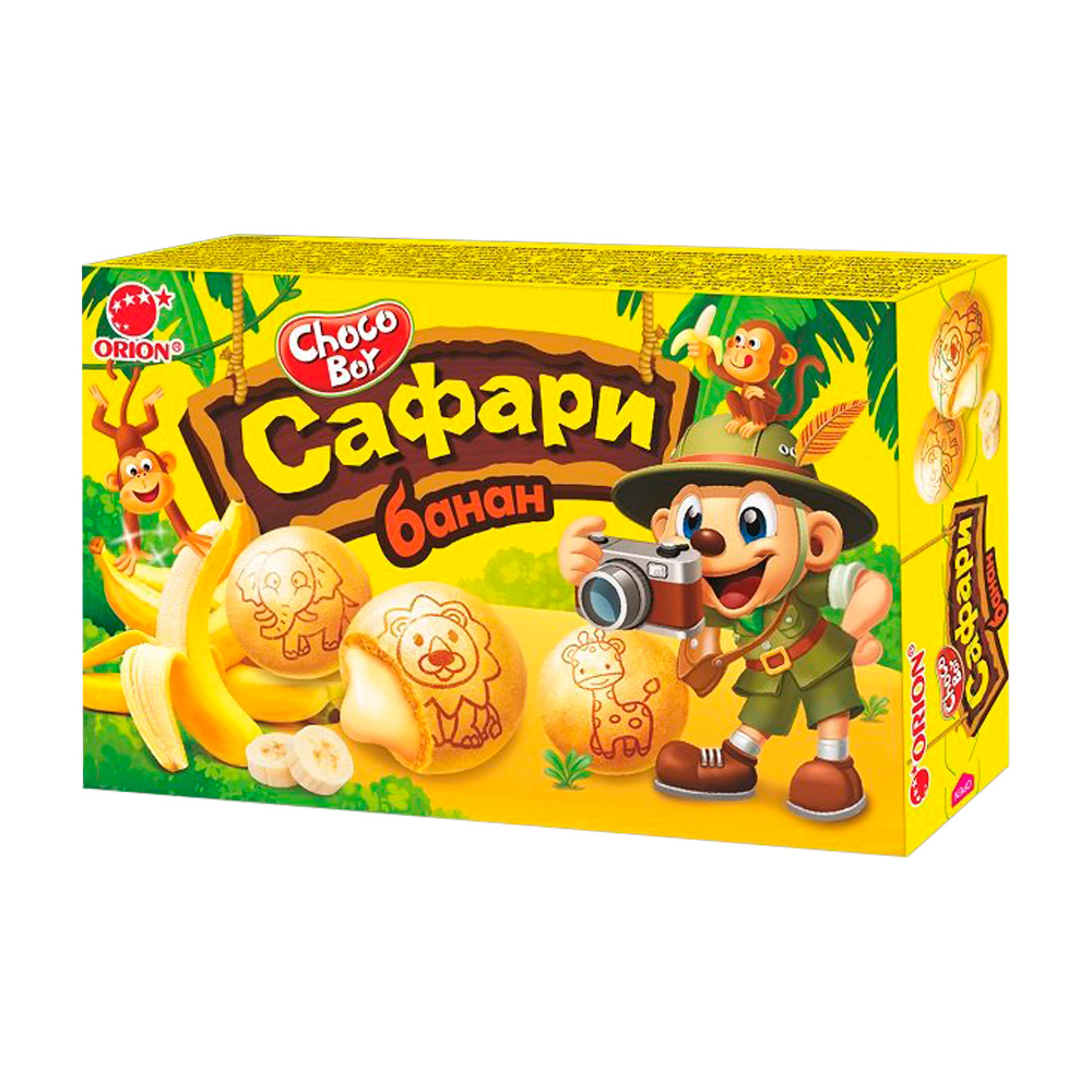 Изображение товара Choco Boy Сафари Банан 39 г — печенье с банановым вкусом