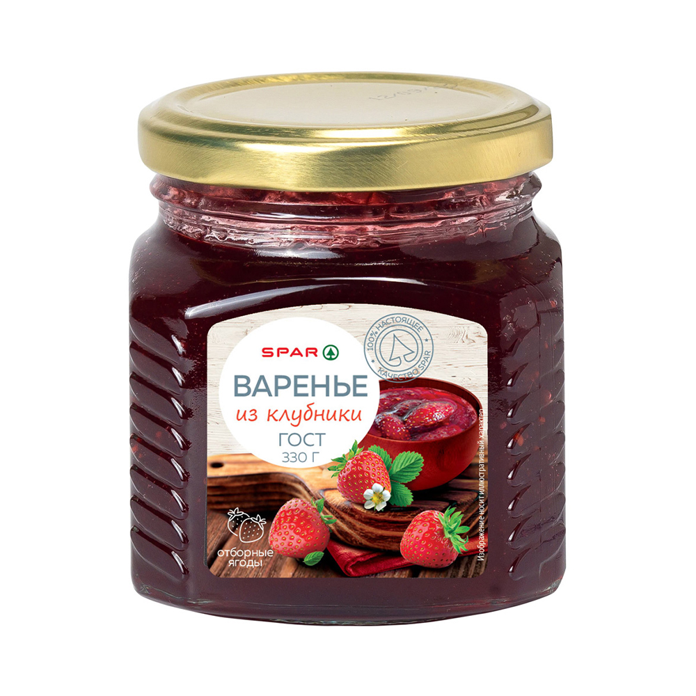 Изображение товара Варенье SPAR Клубничное 330г