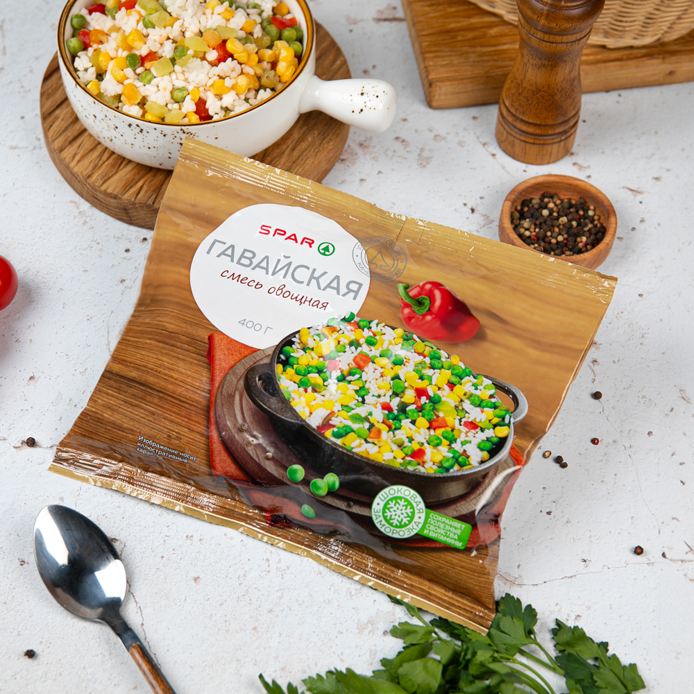 Изображение товара Смесь Овощная SPAR Гавайская Замороженная 400г