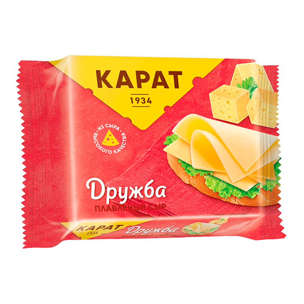 Изображение товара Сыр Плавленый Карат Дружба Ломтики 25% 130г