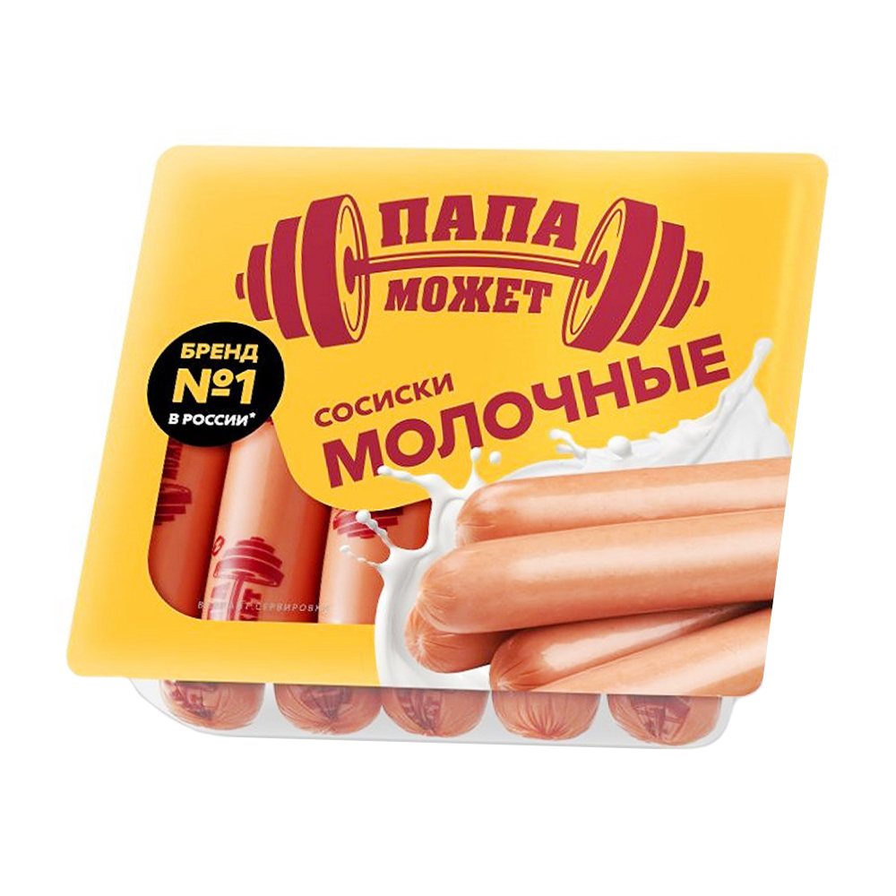 Изображение товара Сосиски Папа Может Молочные 410г