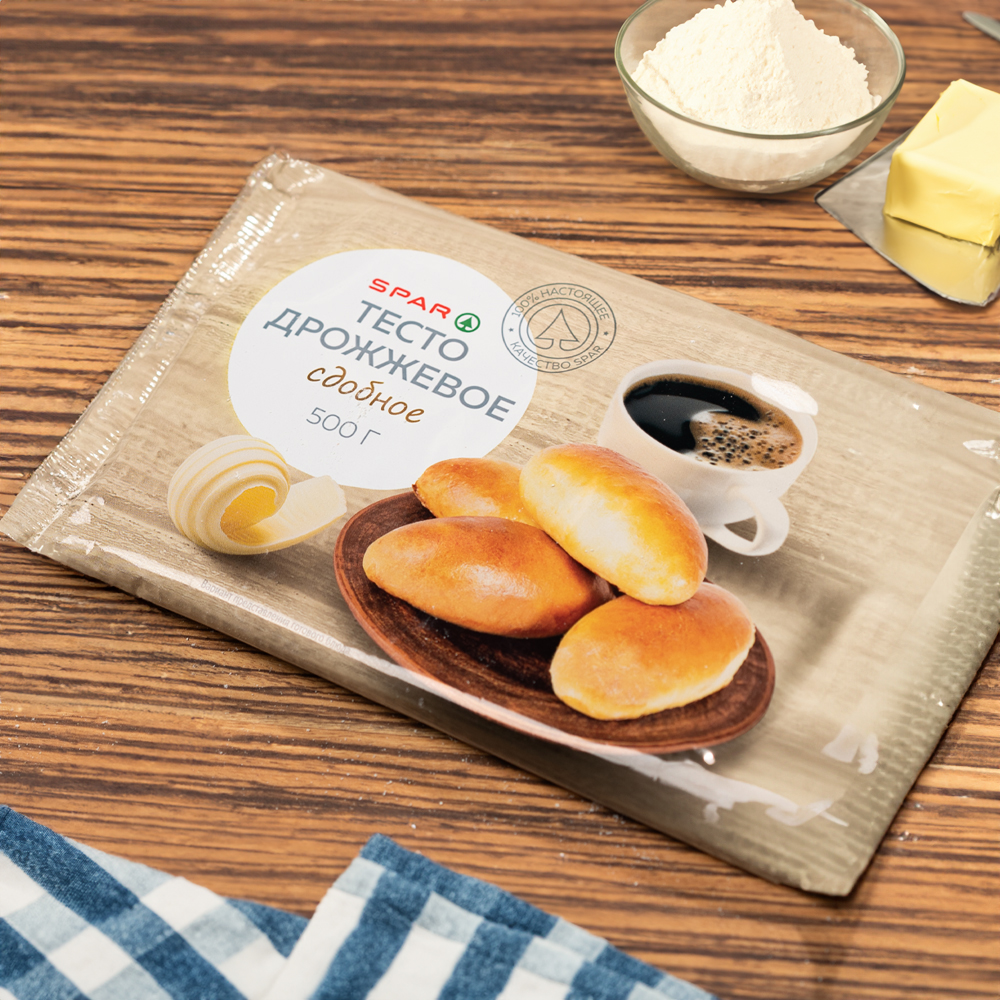 Изображение товара Тесто SPAR Сдобное Дрожжевое 500г