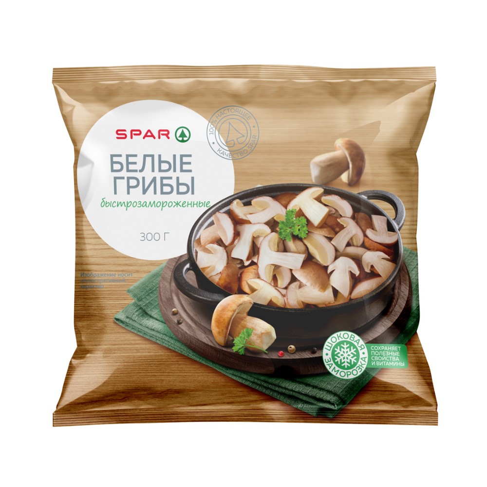 Изображение товара Грибы SPAR Белые Замороженные 300г