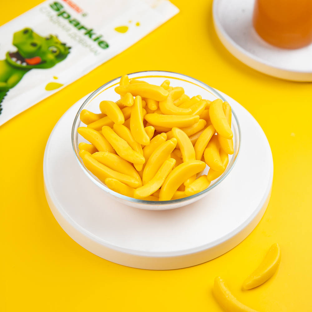 Изображение товара Jellopy Бананы — жевательный мармелад, весовой, Турция