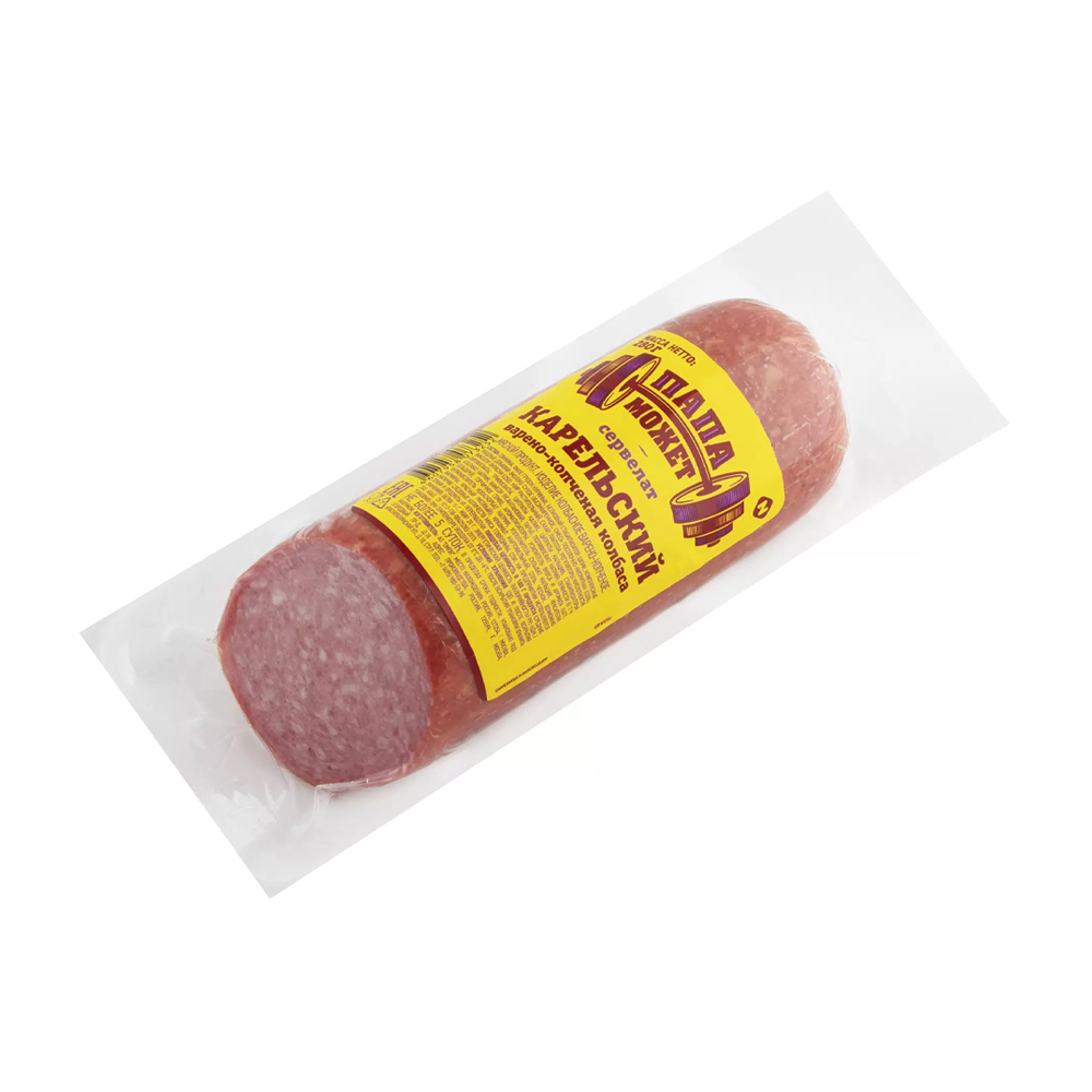 Изображение товара Сервелат ПАПА МОЖЕТ Карельский Варено-Копченый 0.28 кг