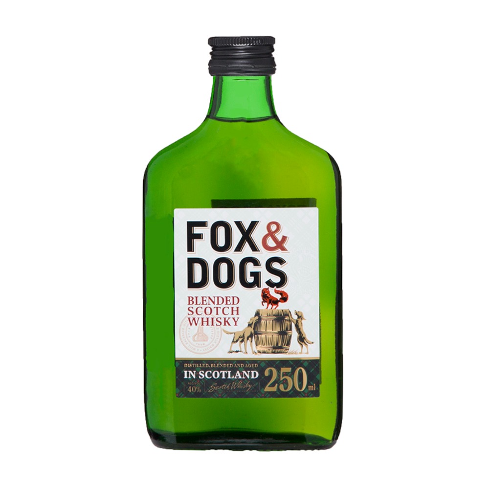 Изображение товара Виски Купажированный Фокс Энд Догс 40% 0,25л