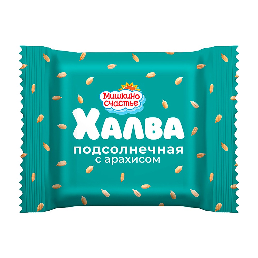 Изображение товара Халва Мишкино Счастье Подсолнечная с Арахисом 250г