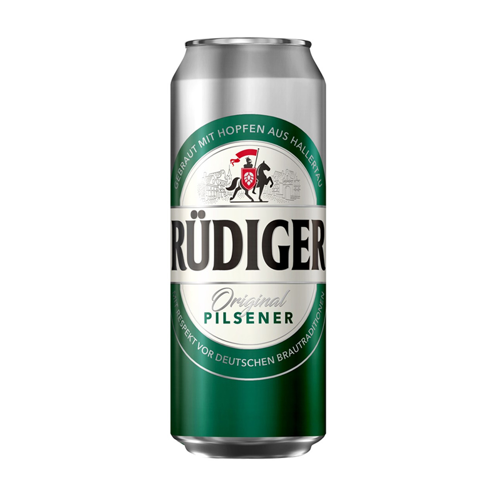 Изображение товара Пиво Rudiger Original Pilsener Светлое 4,5% 0,45л ж/б