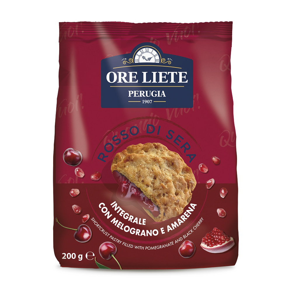 Изображение товара Печенье Ore Liete Цельнозерновое Гранат и Вишня 200г