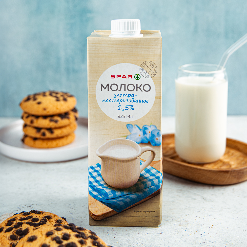 Изображение товара Молоко SPAR Ультрапастеризованное 1,5% 925мл
