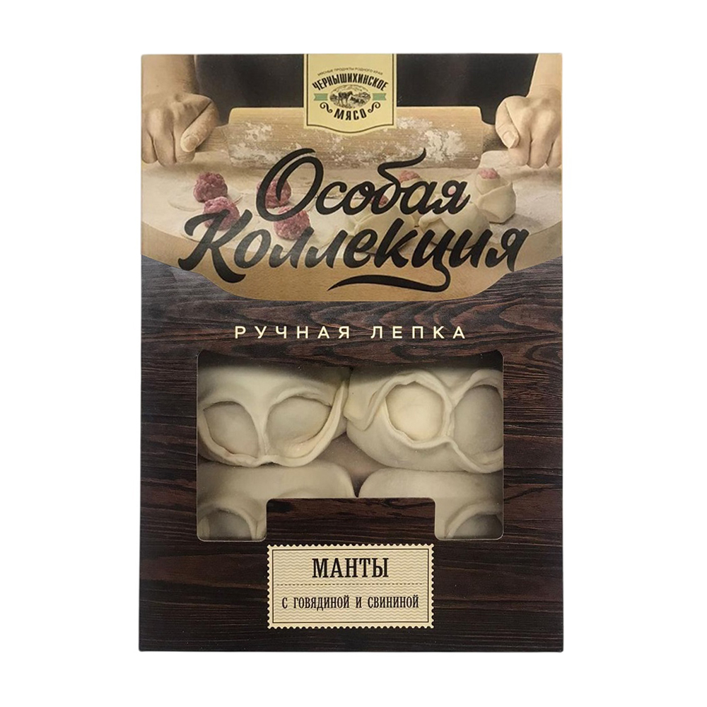 Изображение товара Манты Особая Коллекция с Говядиной и Свининой 480г