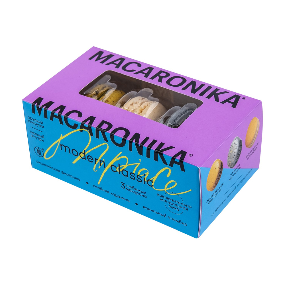 Изображение товара Набор Пирожных Макарон Macaronika Классик 3*16г