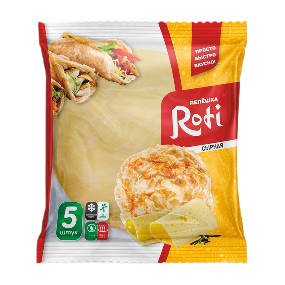 Изображение товара Лепешка Roti Сырная 450г