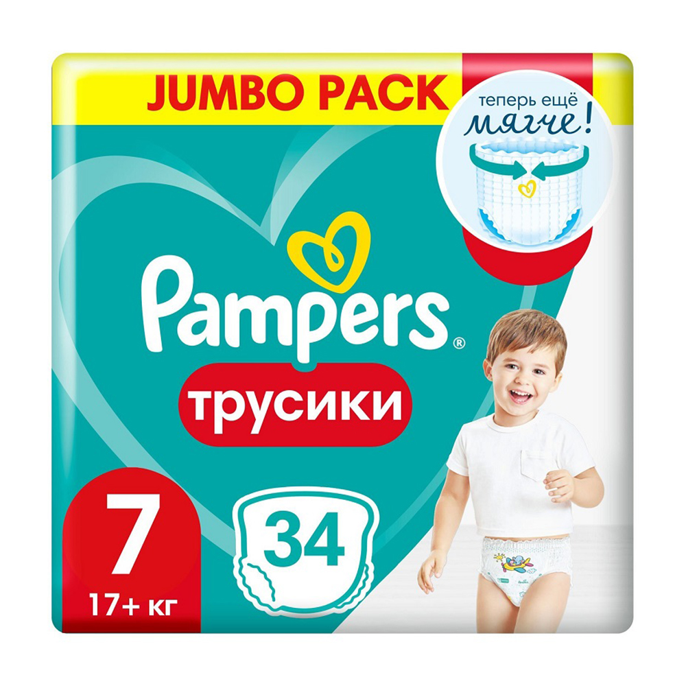 Изображение товара Подгузники-Трусики Pampers Pants №7 от 17кг 34шт