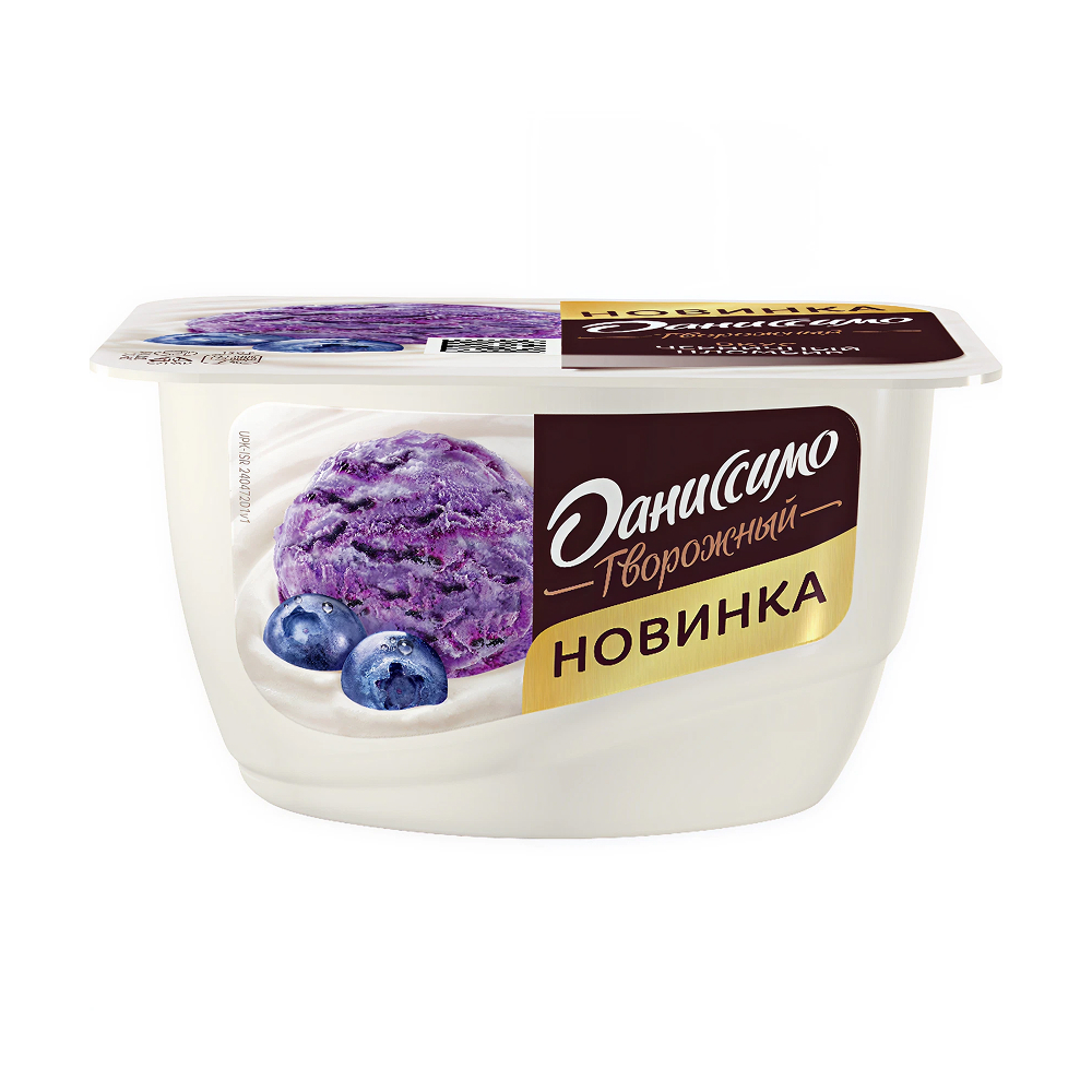 Изображение товара Продукт Творожный Даниссимо Черничный Пломбир 5,6% 130г