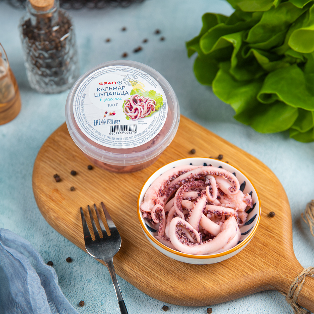 Изображение товара Щупальца кальмара SPAR в рассоле 180 г