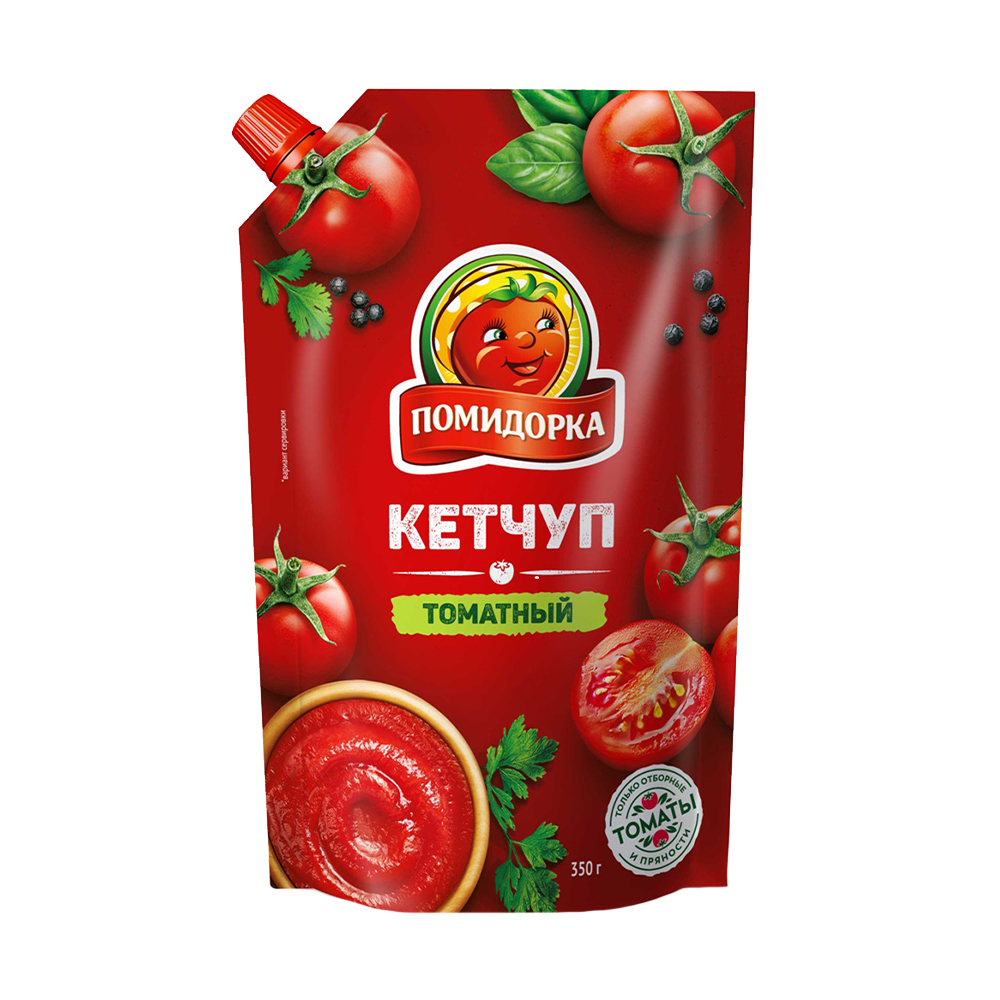 Изображение товара Кетчуп Помидорка Томатный 350г дой-пак