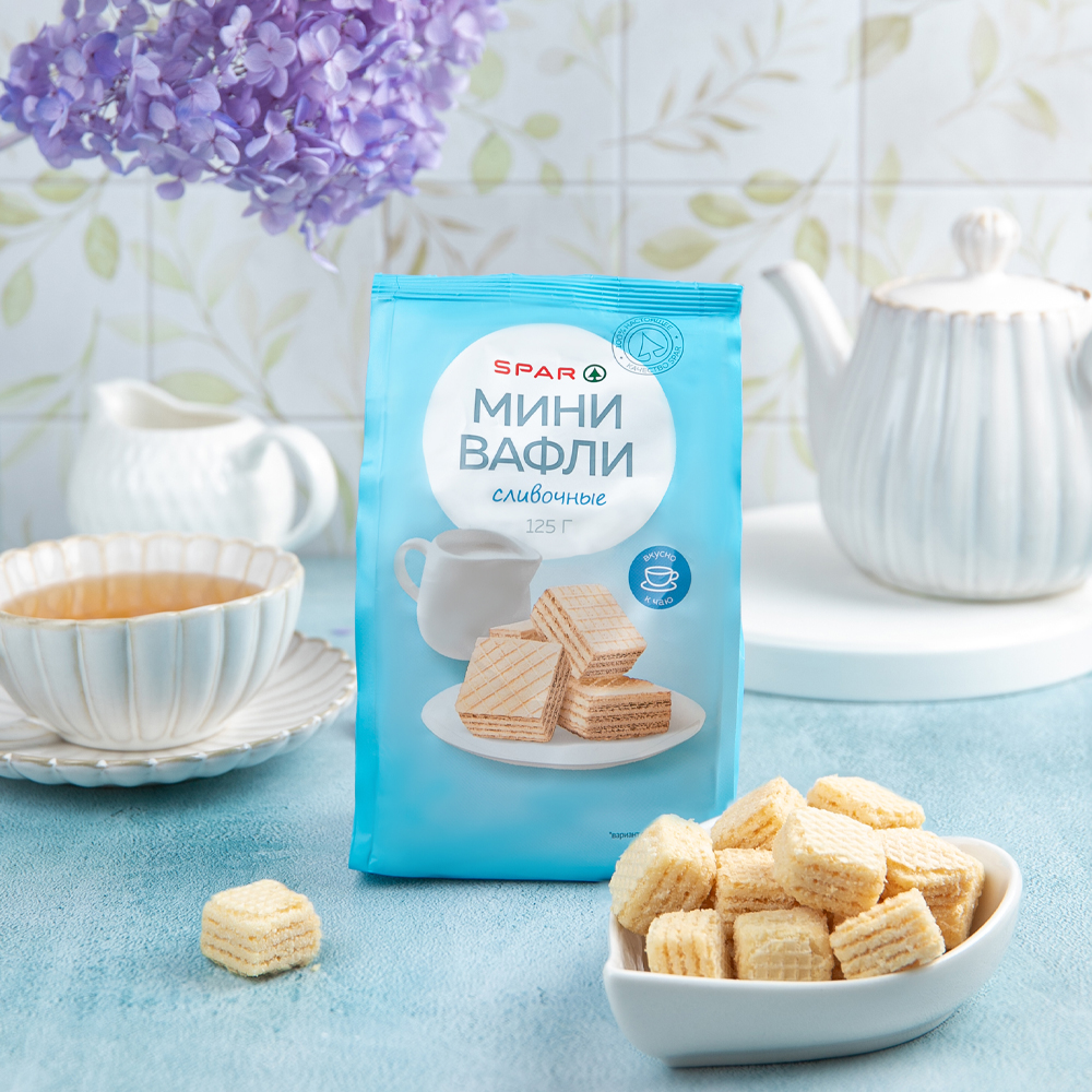Изображение товара Вид продукта SPAR Сливочные Вафли 125 г