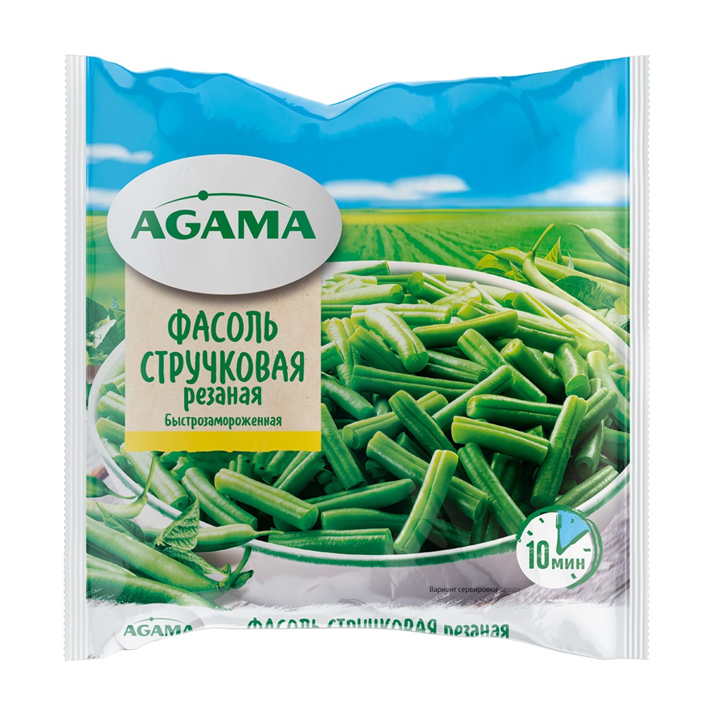 Изображение товара Фасоль Agama Стручковая Резаная Замороженная 400г
