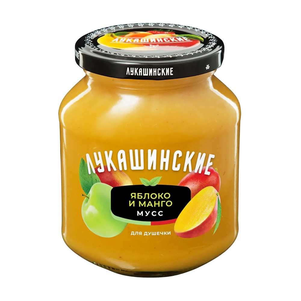 Изображение товара Мусс Лукашинские Яблоко и Манго 370г