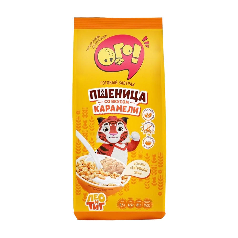 Изображение товара Готовый Завтрак Ого Воздушная Пшеница Вкус Карамели 150г