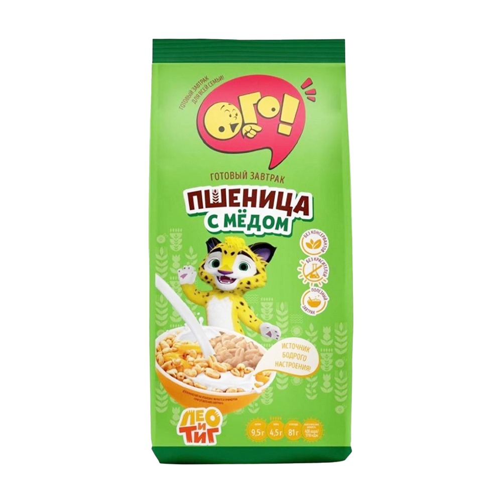 Изображение товара Готовый Завтрак Ого Воздушная Пшеница с Медом 150г