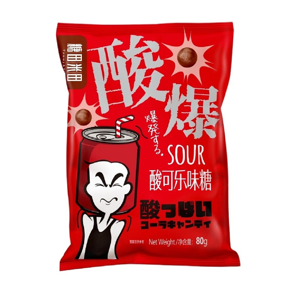 Изображение товара Карамель Tommy&tim Кислые Леденцы Вкус Колы 80г