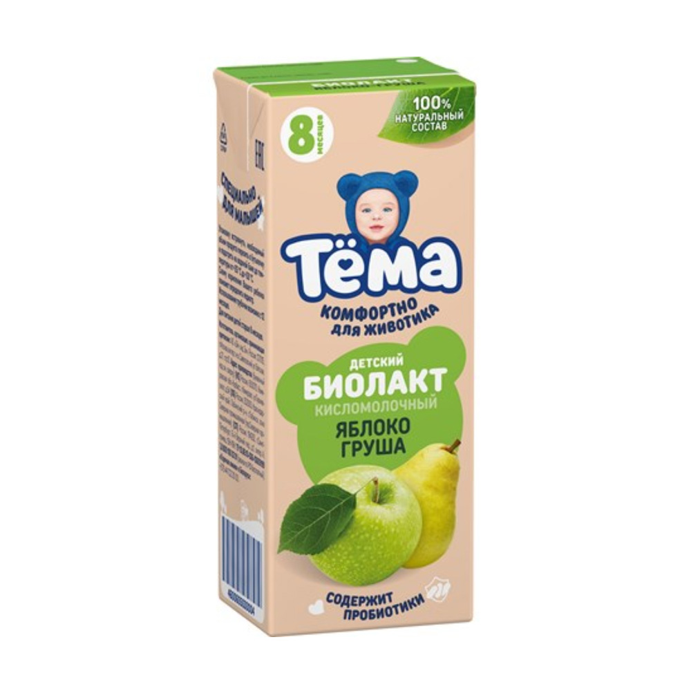 Изображение товара Биолакт Тема Яблоко Груша 3% 206г