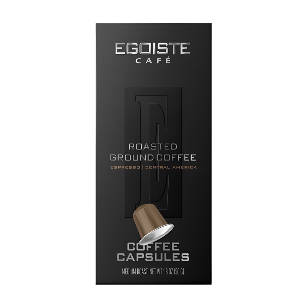 Изображение товара Кофе Egoiste Espresso Молотый 50 г — насыщенный вкус с нотами шоколада и апельсина