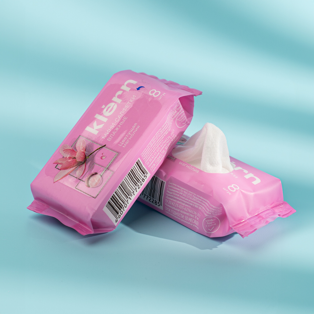 Изображение товара Влажные Салфетки Klern Цветущая Магнолия 8шт