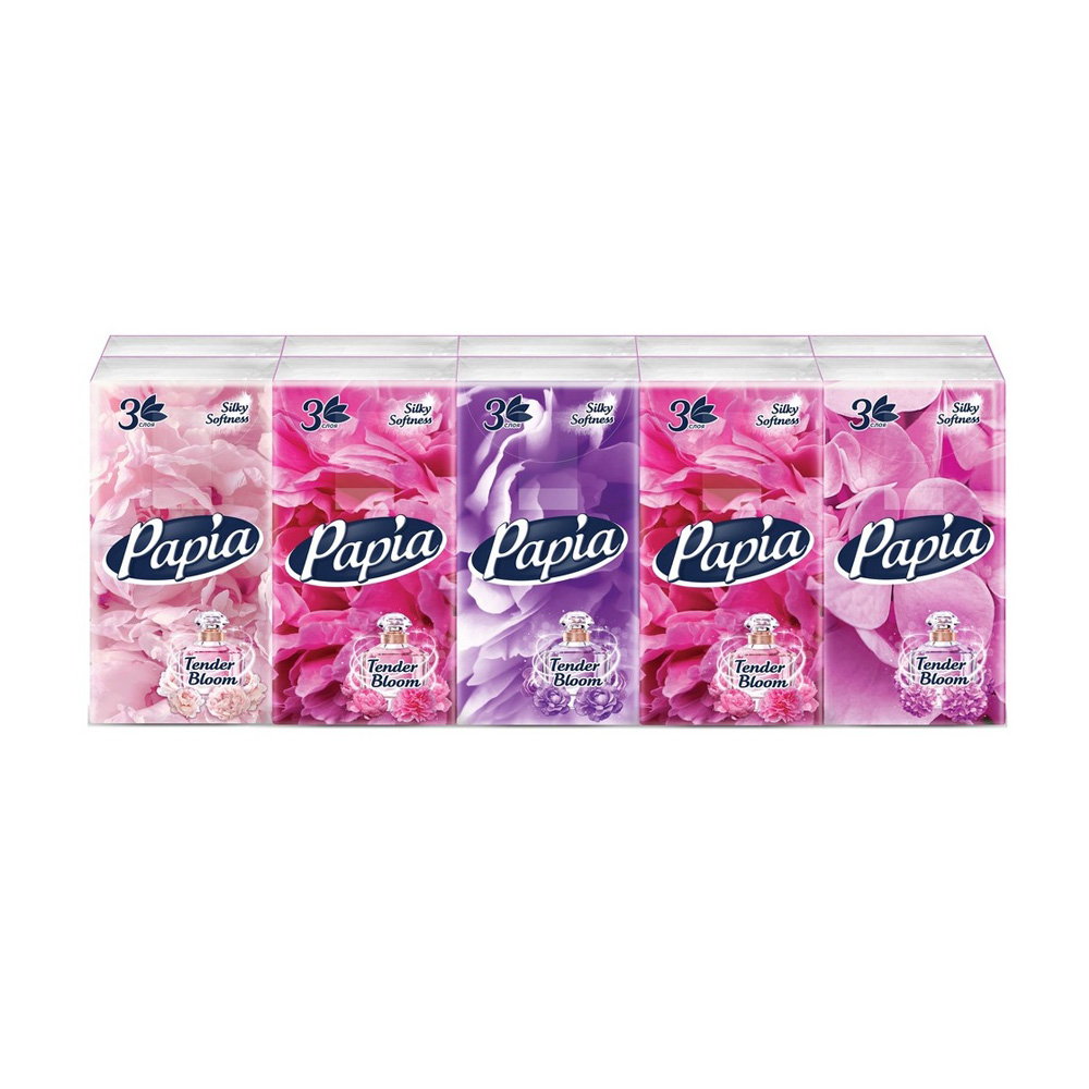 Изображение товара Papia Tender Bloom платочки 3 слоя 10 шт