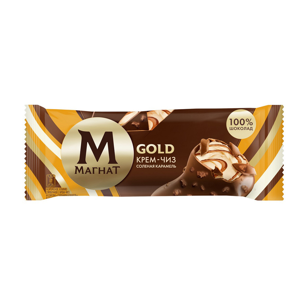 Изображение товара Мороженое Магнат Gold Крем-Чиз Соленая Карамель Эскимо 70г