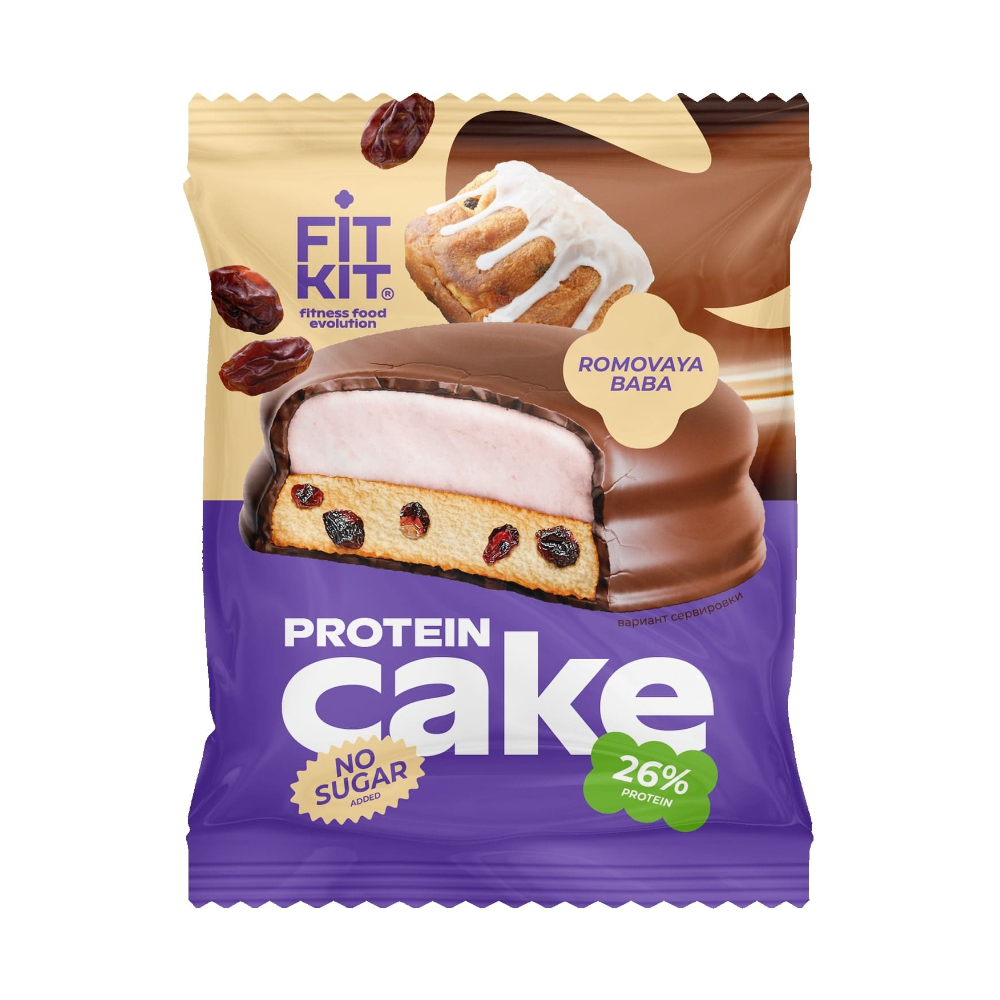 Изображение товара Десерт Fit Kit Protein Cake Ромовая Баба 50г