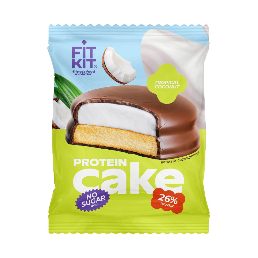 Изображение товара Десерт FIT KIT Protein Cake Тропический кокос 50 г