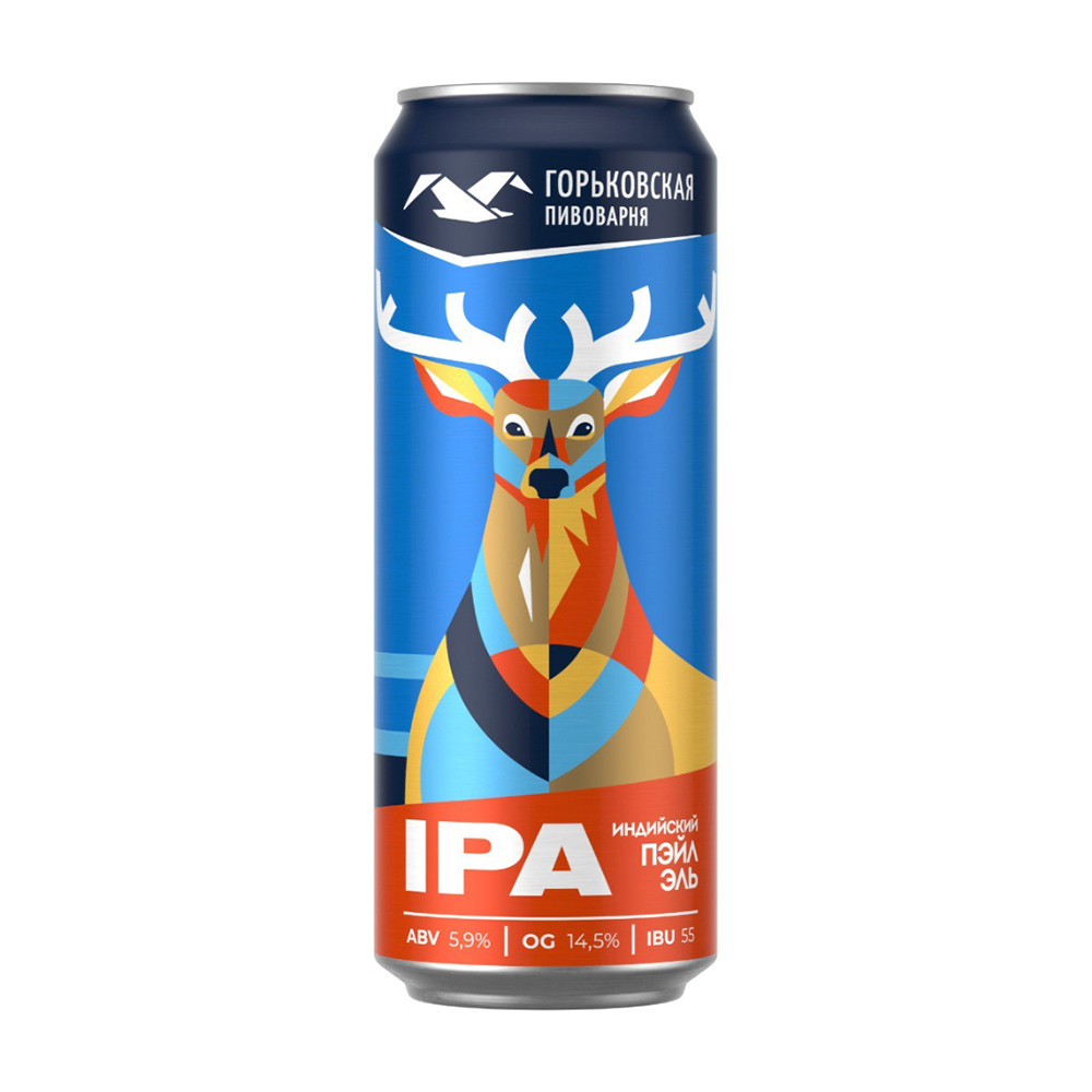 Изображение товара Пиво Горьковская пивоварня India Pale Ale 5,9% 0,45 л