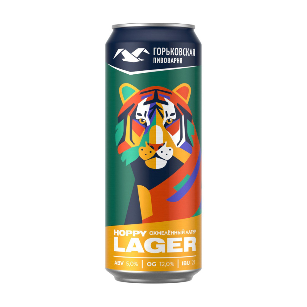 Изображение товара Пиво Светлое Hoppy Lager 5% 0,45л ж/б