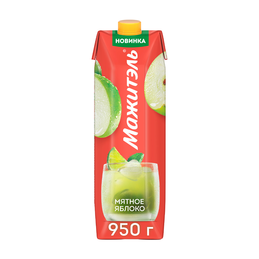 Изображение товара Напиток Сывороточный Мажитель Яблоко Лайм Мята 950г