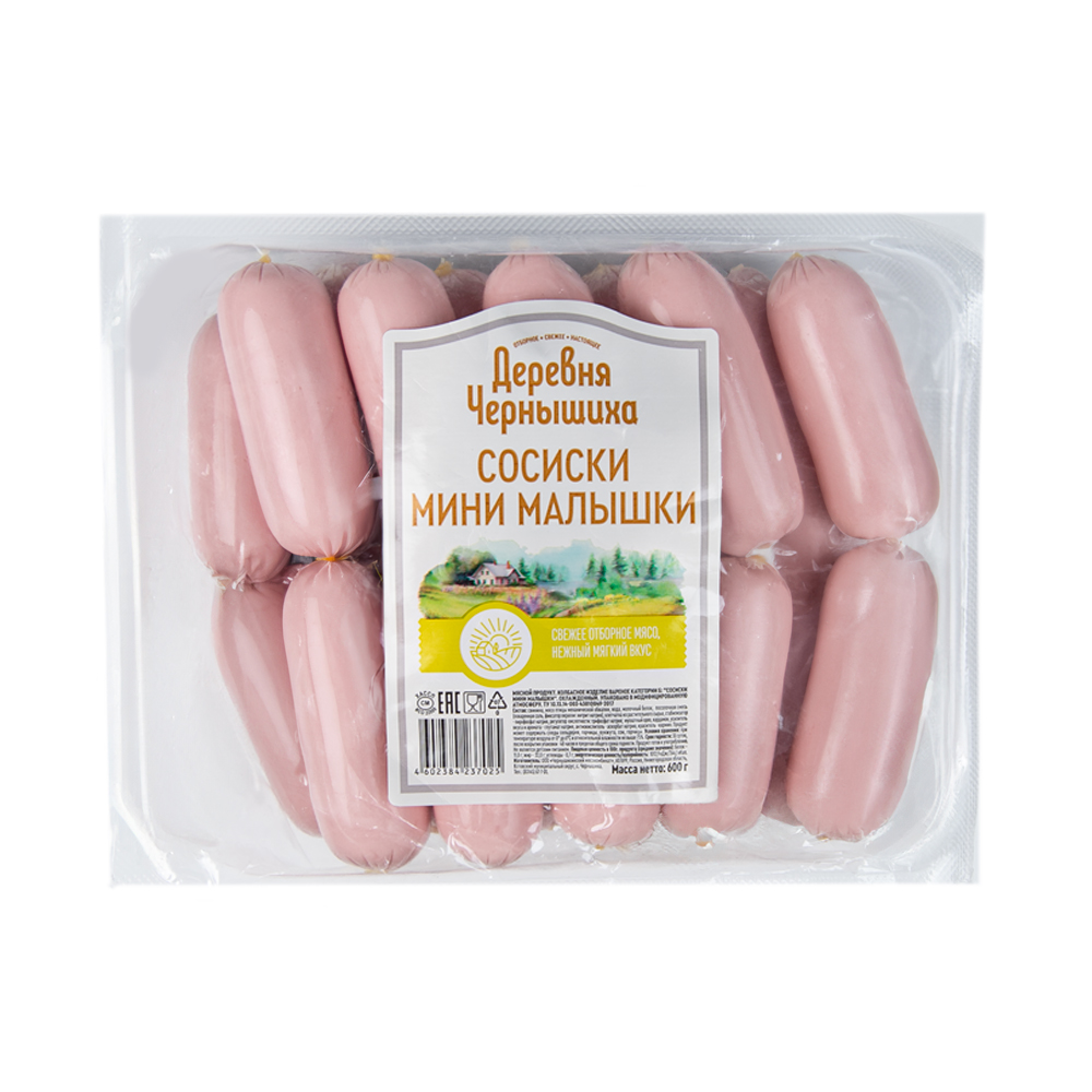 Изображение товара Сосиски Мини Малышки Деревня Чернышиха 600г