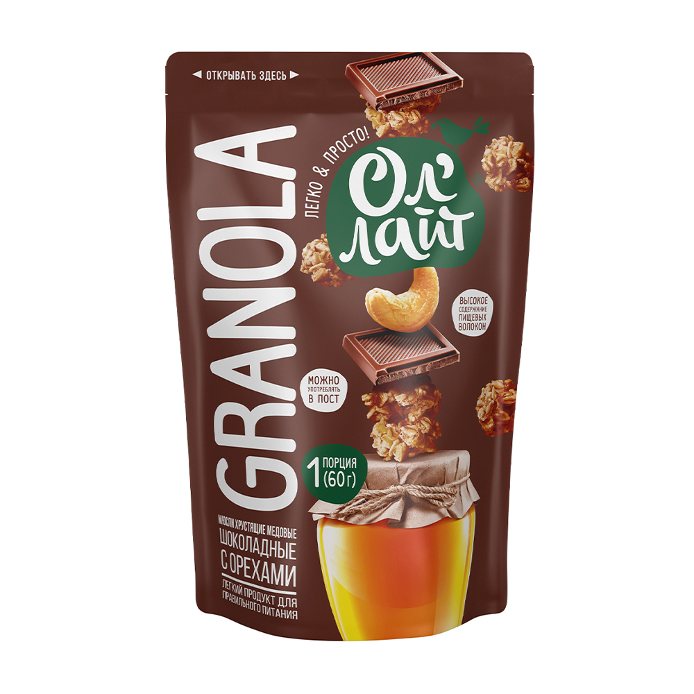 Изображение товара Мюсли Ол Лайт Шоколадные с Орехами 60 г