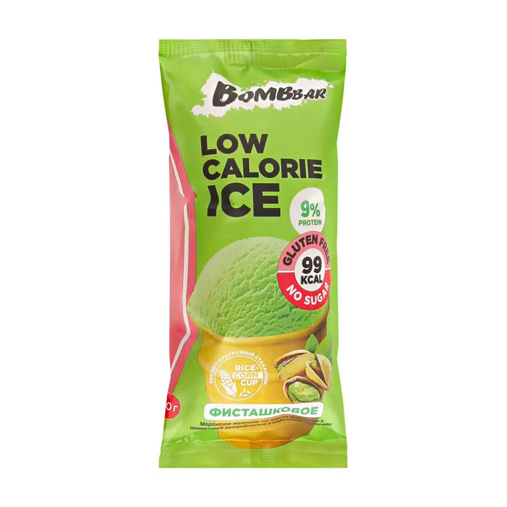Изображение товара Мороженое Bombbar Фисташковое в Вафельном Стаканчике 80г
