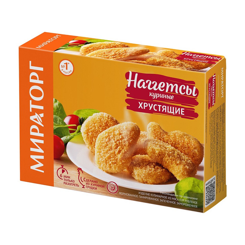Изображение товара Наггетсы Куриные Мираторг Хрустящие 250г