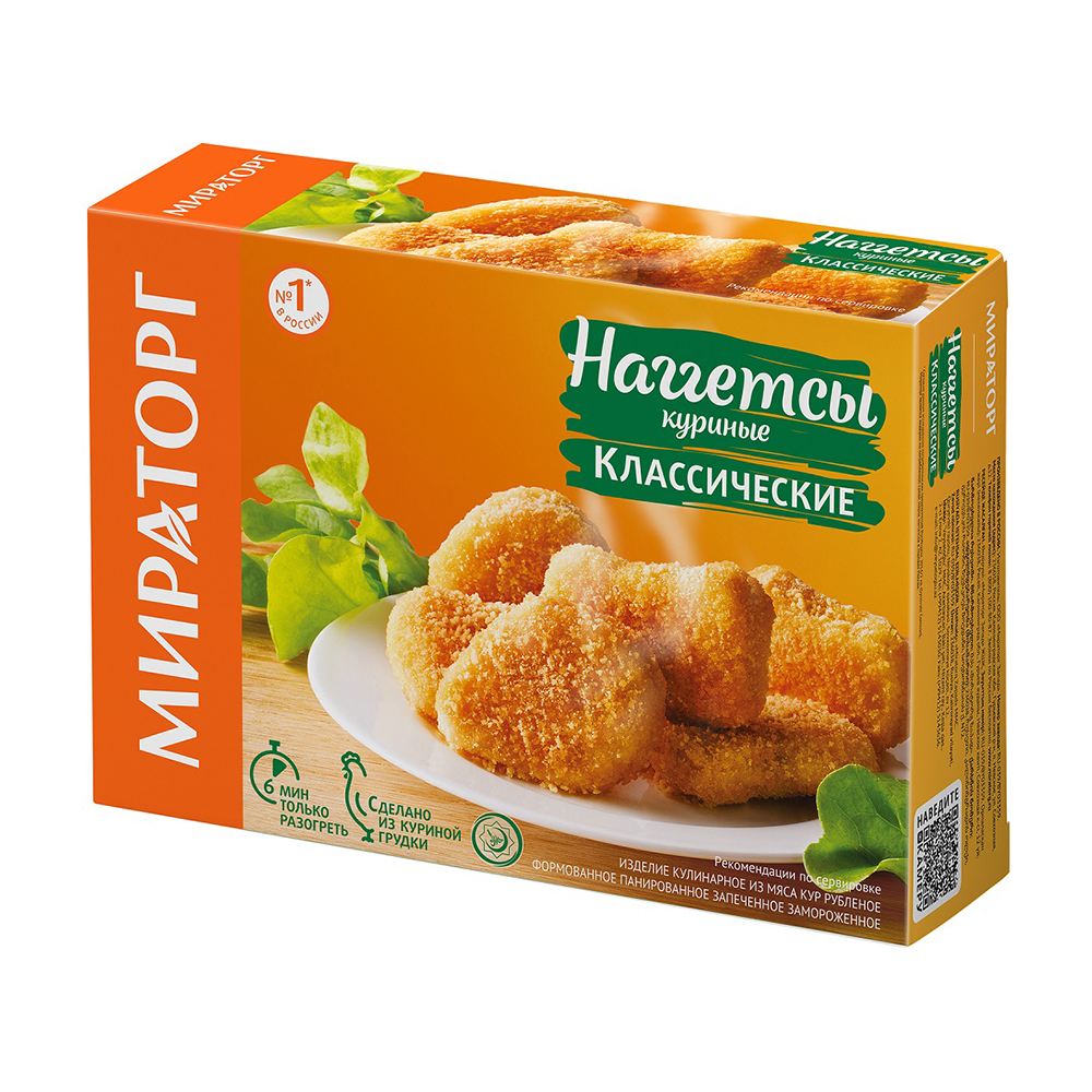 Изображение товара Наггетсы Куриные Мираторг Классические 250г
