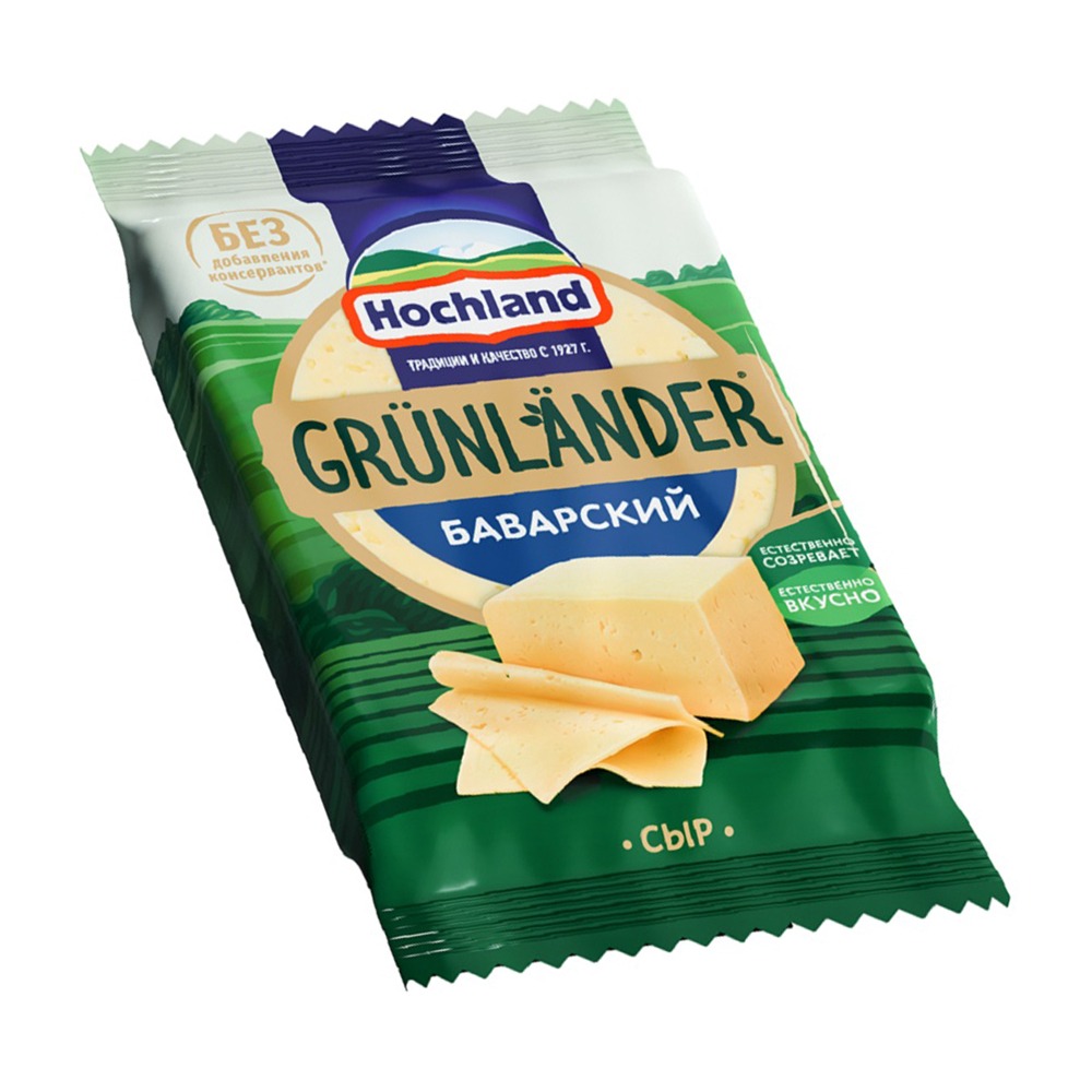 Изображение товара Сыр Полутвердый Grunlander Баварский 45% 180г