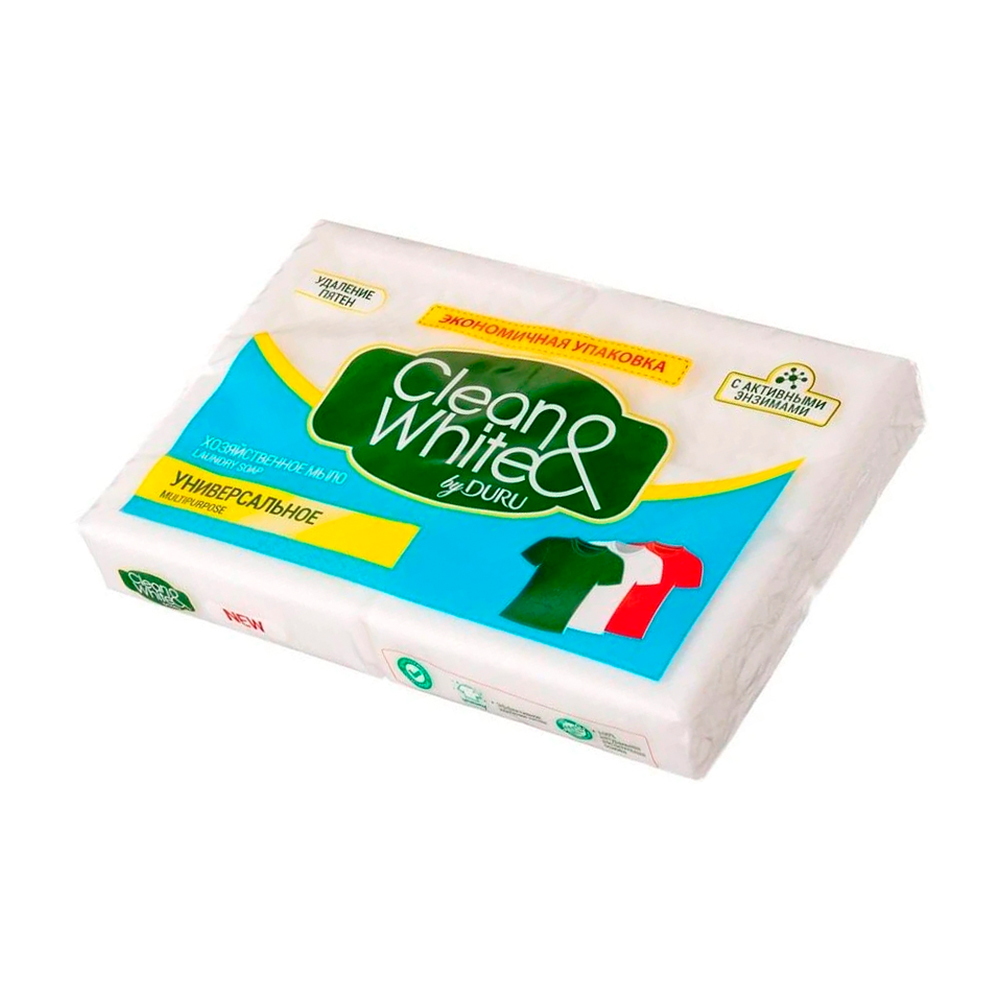 Изображение товара Штучное мыло Clean&White Универсальное 0.24 кг с энзимами