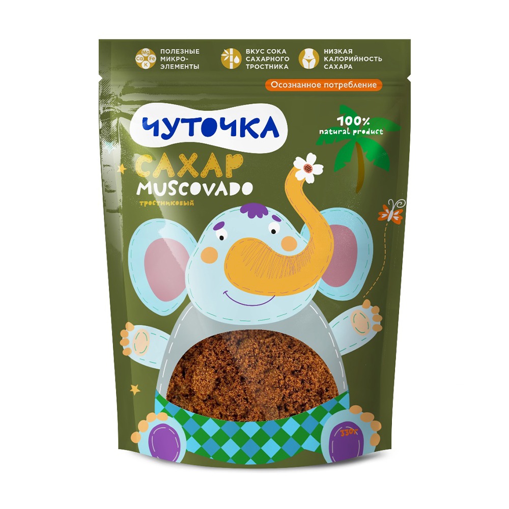 Изображение товара Сахар Чуточка Muscovado Тростниковый 330г