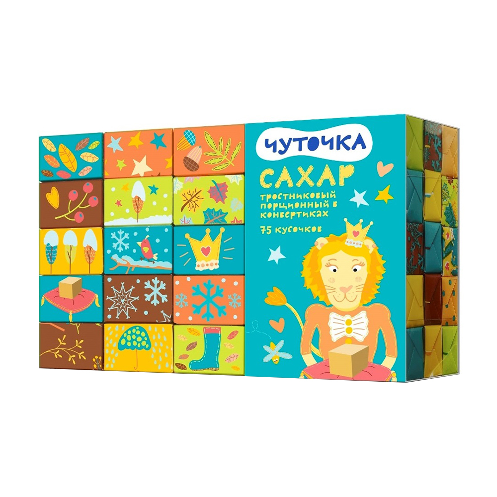 Изображение товара Сахар Чуточка Тростниковый Кусковой в Конвертах 420г