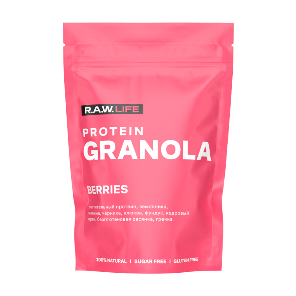 Изображение товара Гранола Протеиновая R.A.W.Life Ягоды 220г