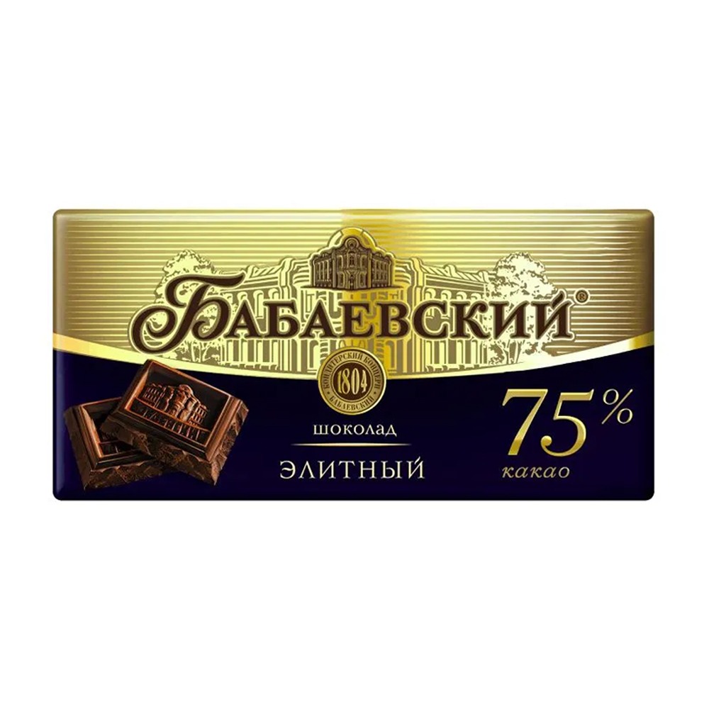 Изображение товара Бабаевский Элит 75% темный шоколад 150 г