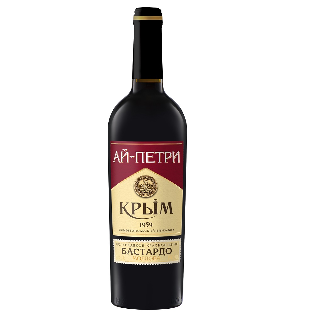 Изображение товара Вино Ай Петри Бастардо Молдова Красное Полусладкое 11% 0,75л